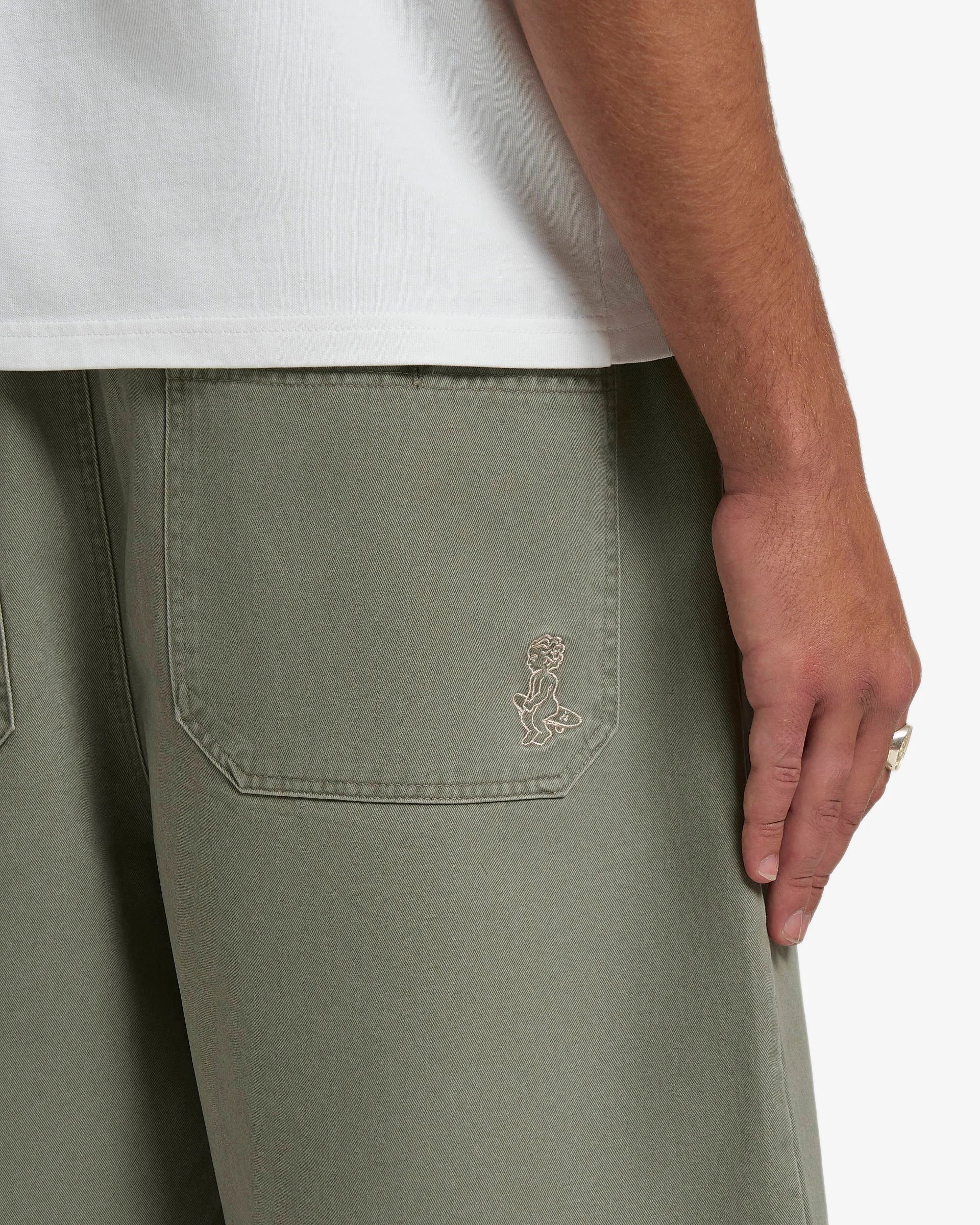 Magoado Twill Elastic Shorts
