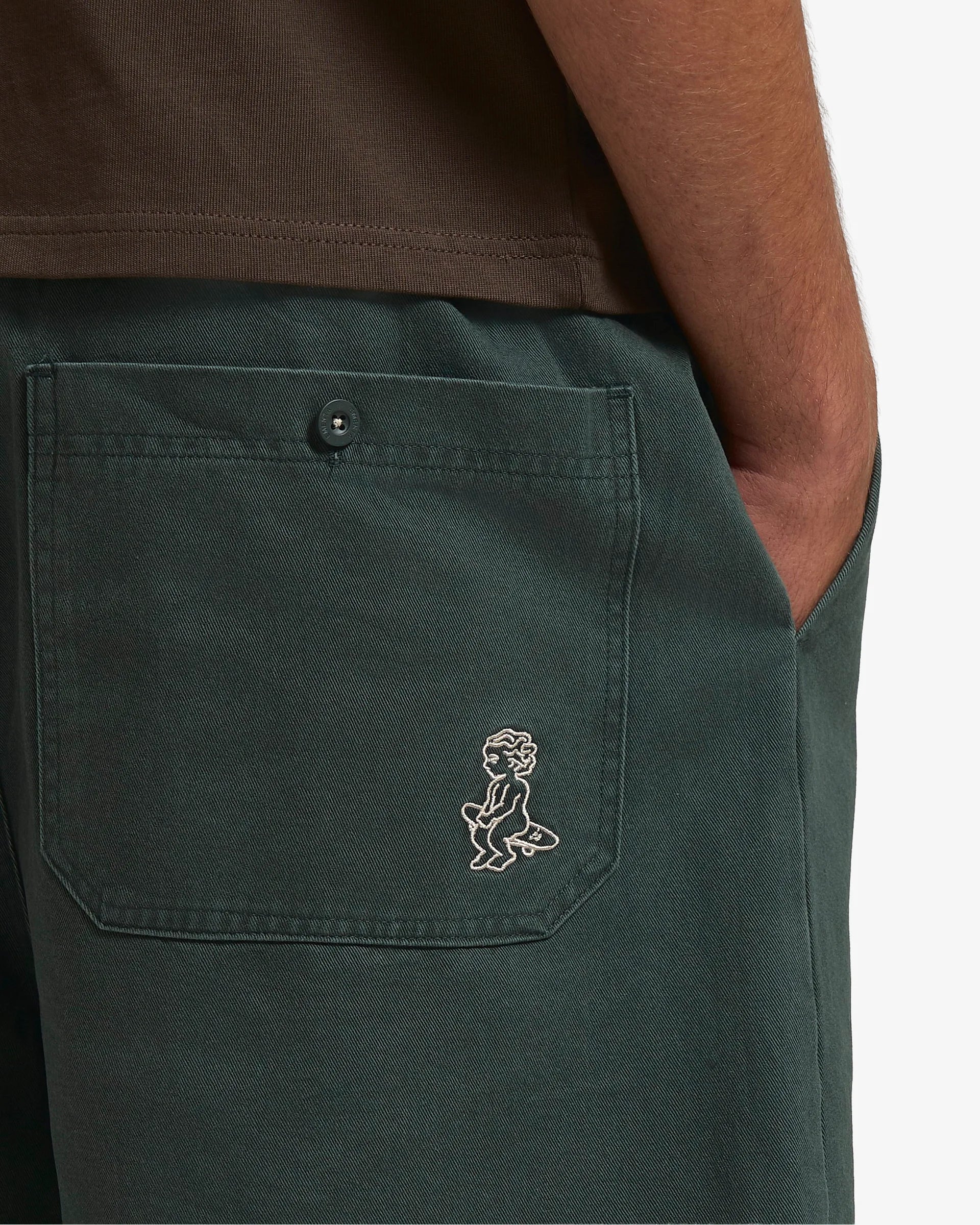 Magoado Twill Elastic Shorts