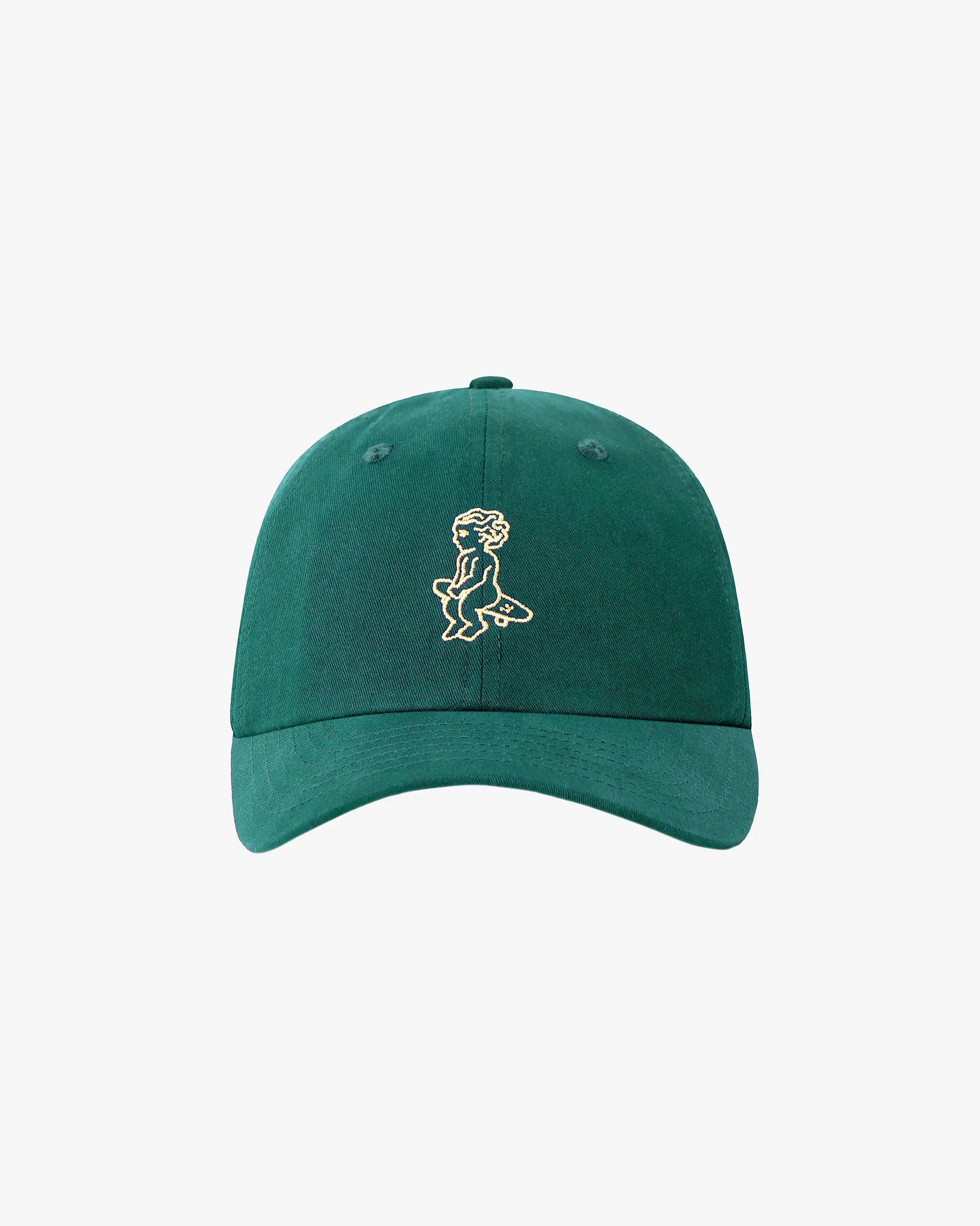 Everyday cap designed for regular use
Cotton twill fabric with a soft and durable hand feel
Six-panel cap construction with a curved brim
Ikon logo embroidered on the front
Green base colour
Adjustable strap with metal buckle at the back
Made in Portugal