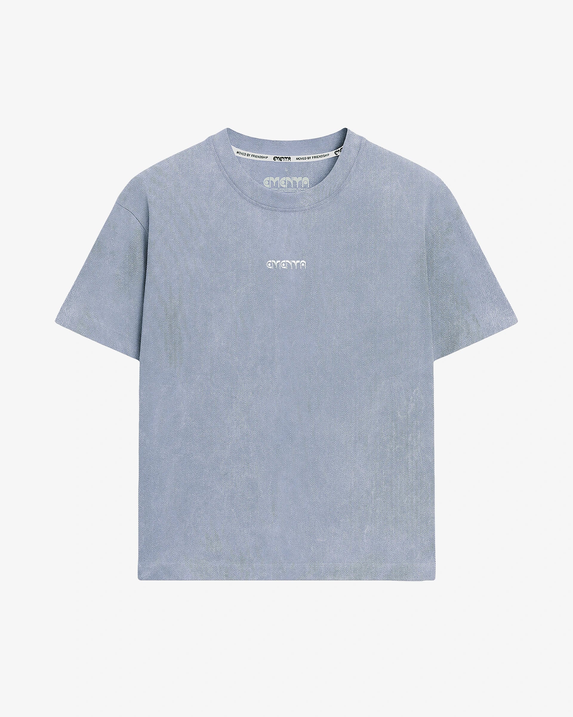 100% cotton, 240 gsm
Soft feel with a slightly structured shape
Cosmic color with yellow "First Word" print
Pre-shrunk to hold its shape after washing
Reinforced collar and double-stitched hems for durability
Unisex fit
Made in Portugal