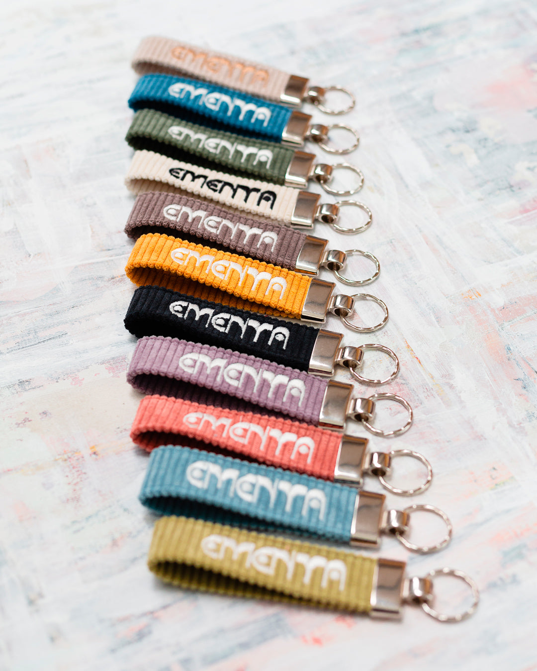 Dots Corduroy Key Chain