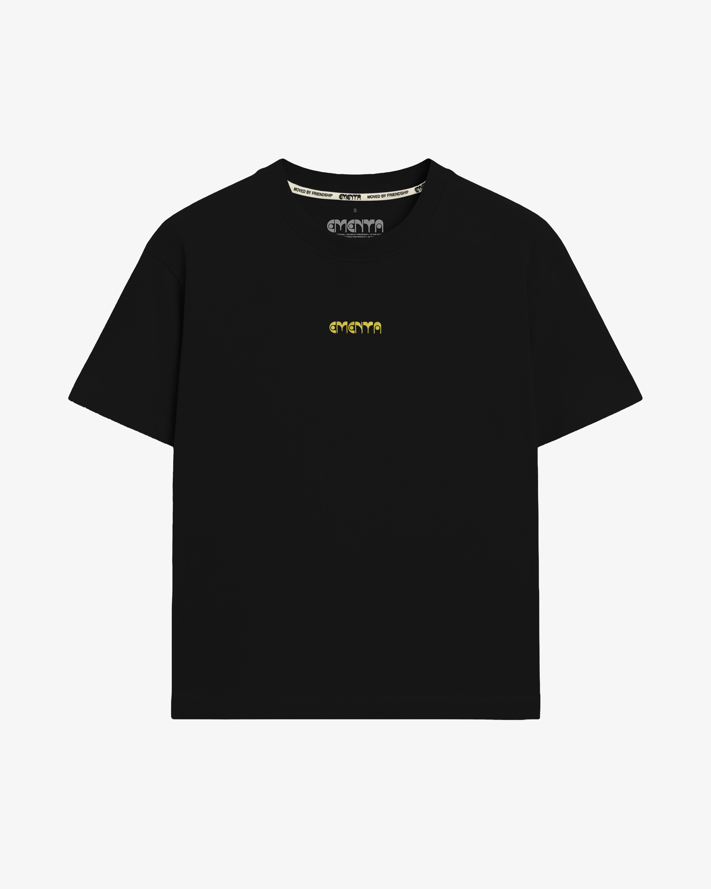 100% cotton, 240 g/m²
Black color
Soft yet structured heavyweight feel
Artwork is digitally designed in-house by our artists to ensure unique detail and precision
EMENTA dots logo on the front
Pre-shrunk to maintain size and shape after washing
Reinforced collar and double-stitched hems for lasting wear
Machine wash at 30°C, tumble dry low, iron inside out
Unisex fit
Made in Portugal