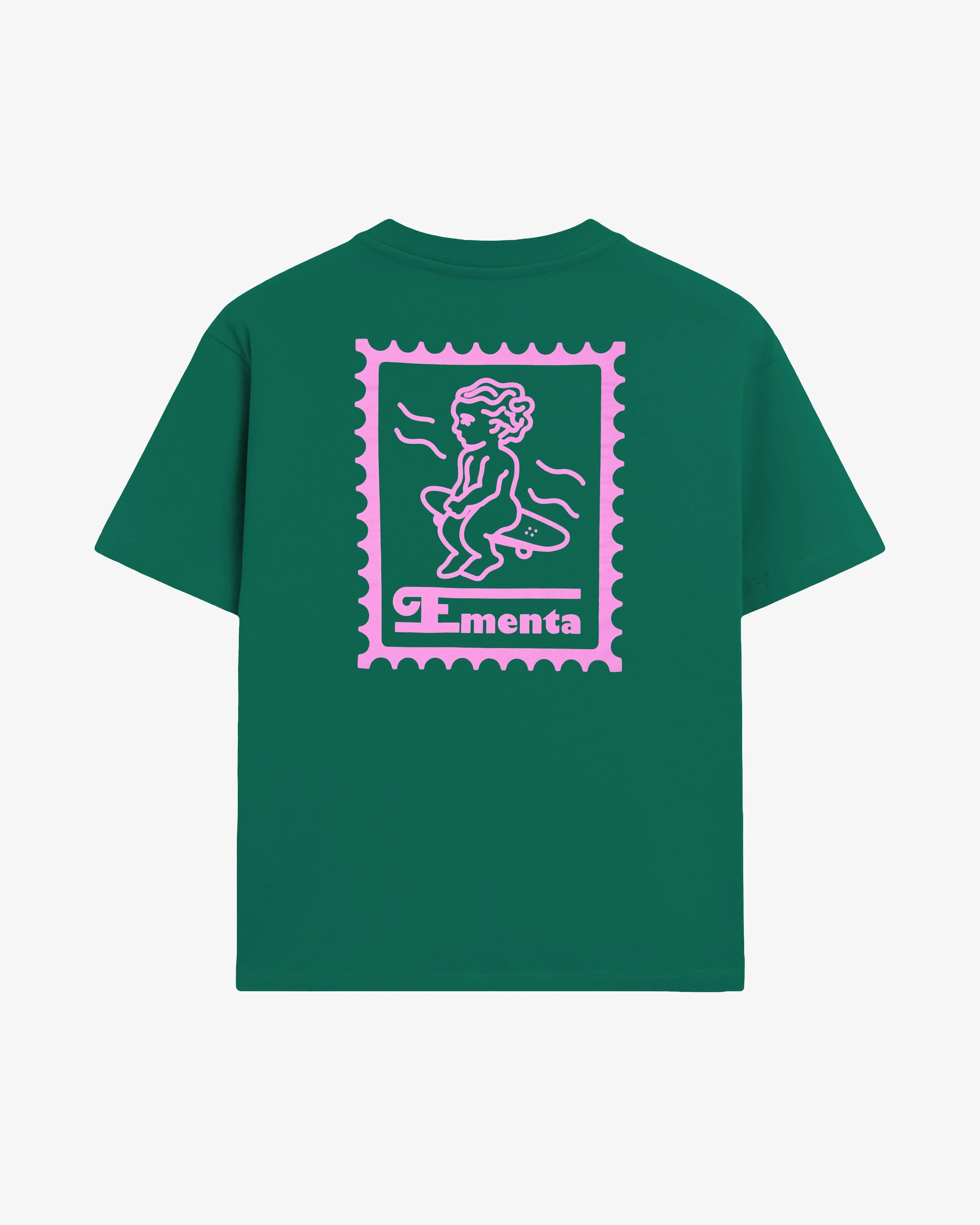 Mid-weight 100% cotton t-shirt (220 gsm)
Small front logo and bold back Ikon Stamp graphic
Ribbed crewneck for structure and comfort
Soft hand-feel with durable construction
Evergreen/Rose color with rose colored details
Built for everyday wear
Unisex fit
Made in Portugal