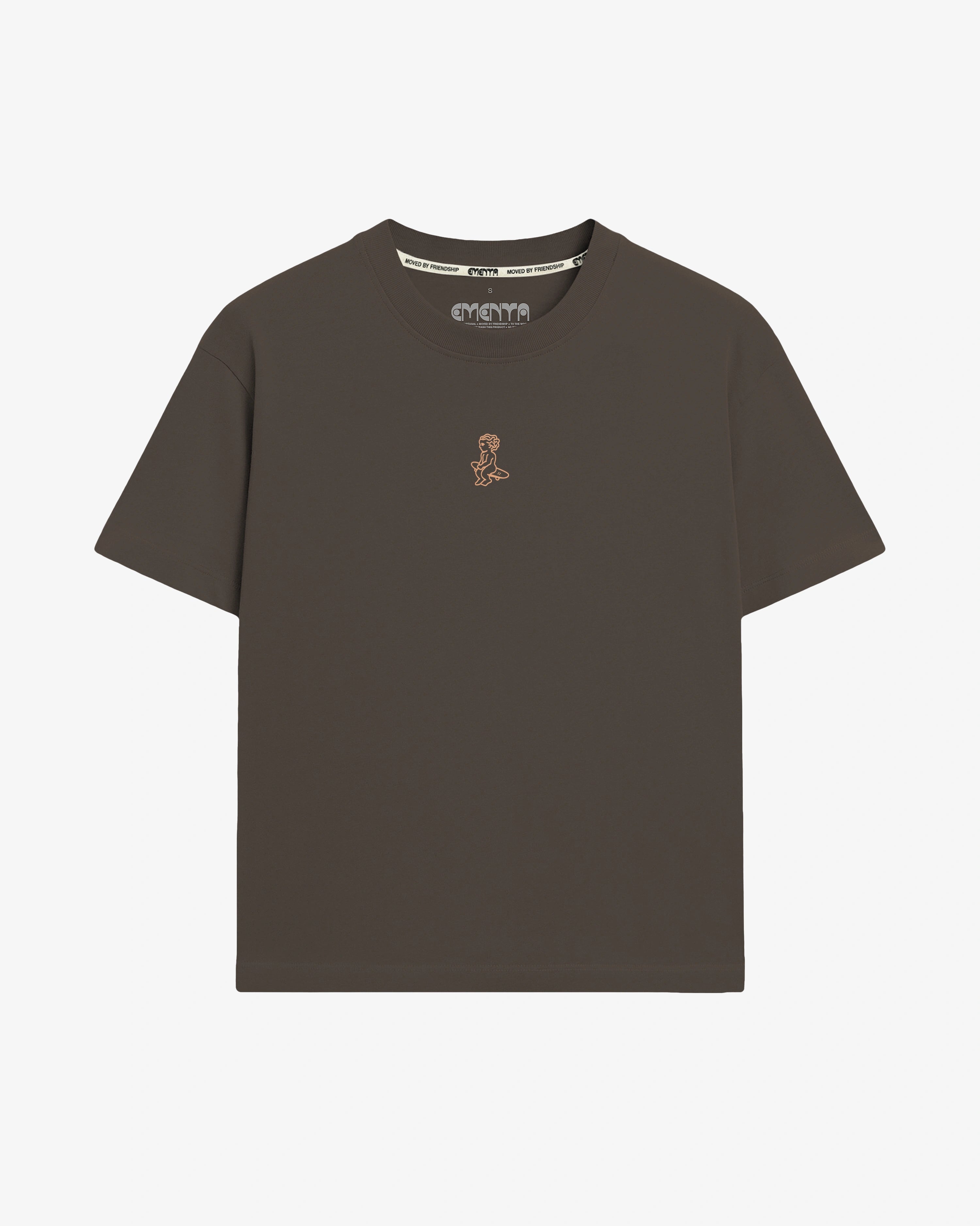 Mid-weight 100% cotton t-shirt (220 gsm)
Small front logo and bold back Ikon Stamp graphic
Ribbed crewneck for structure and comfort
Soft hand-feel with durable construction
Moka colorway
Built for everyday wear
Unisex fit
Made in Portugal