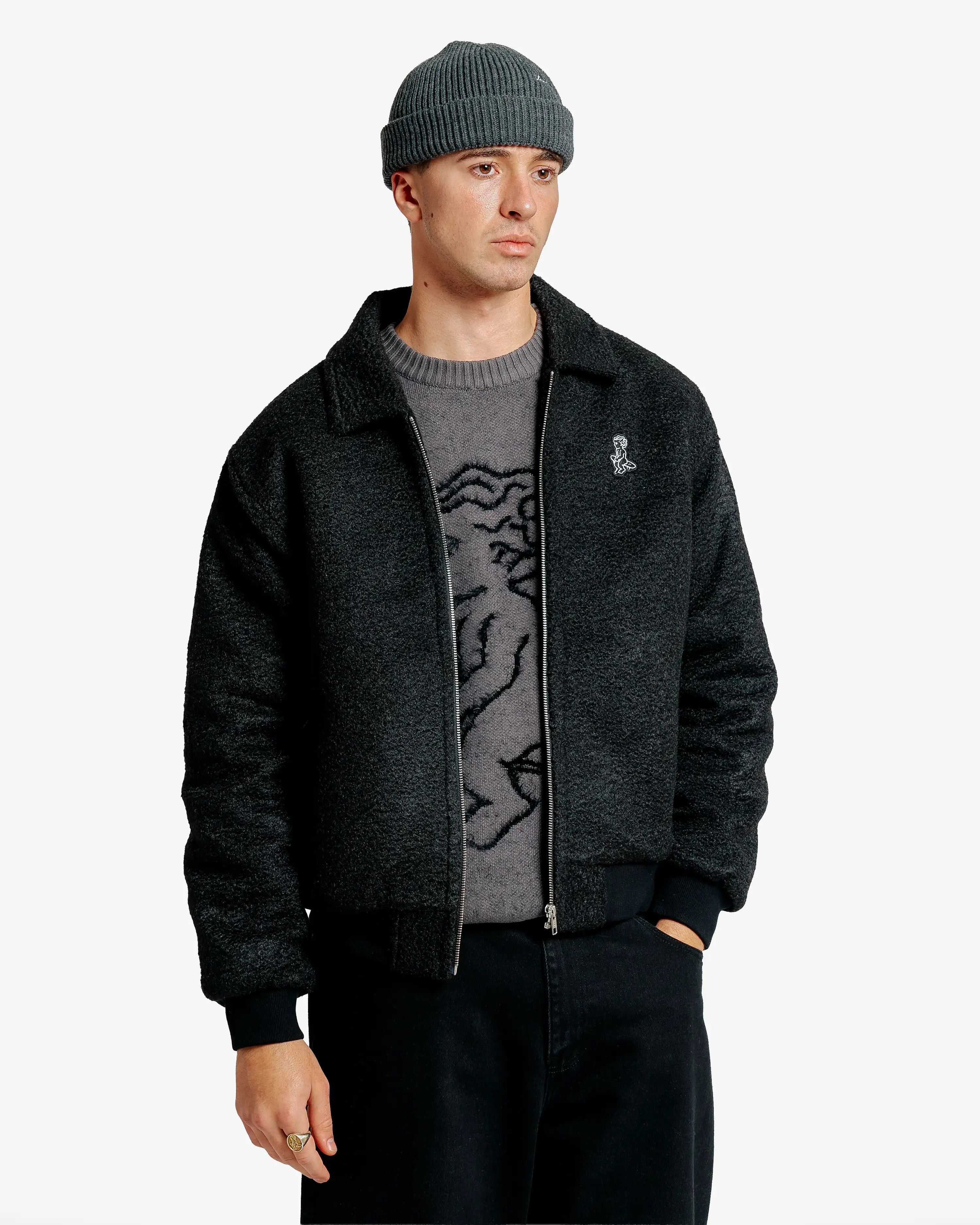 Quilted zip-up jacket
Regular fit
100% cotton shell and lining
Light padded interior for warmth without bulk
Embroidered Ikon logo patch on chest
Ribbed cuffs and hem for secure fit
Made in Portugal
