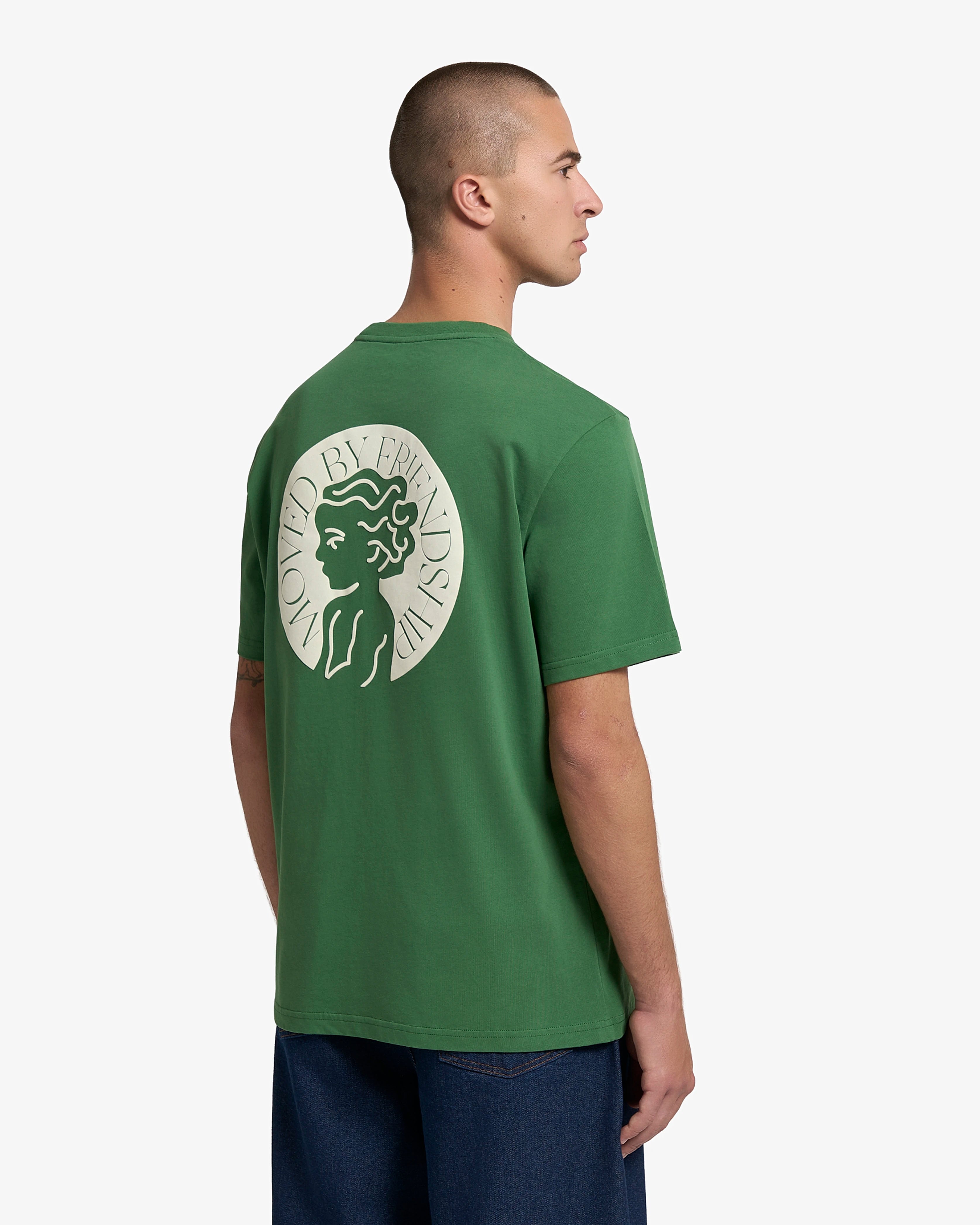 100% Cotton (220 gsm) for durability and comfort
Natural fit for everyday wear
Digitally designed by our in-house artist team
Model is 1.82m tall and wears size M
Green color
Unisex
Made in Portugal
