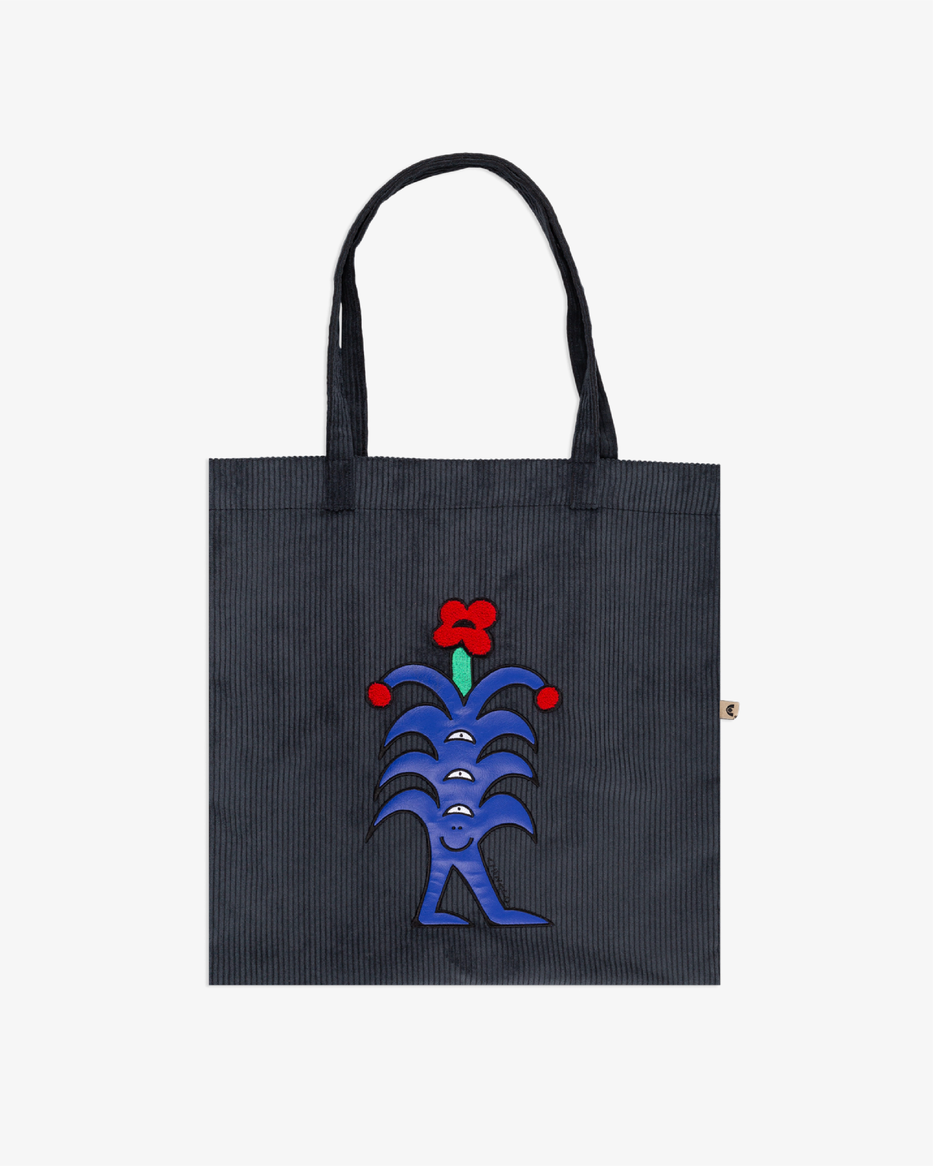 Flower Corduroy Tote Bag