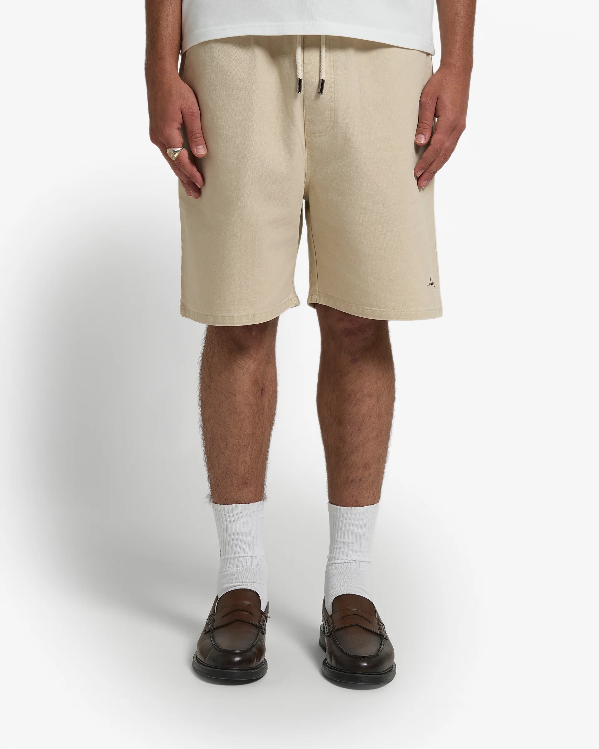 Magoado Twill Elastic Shorts