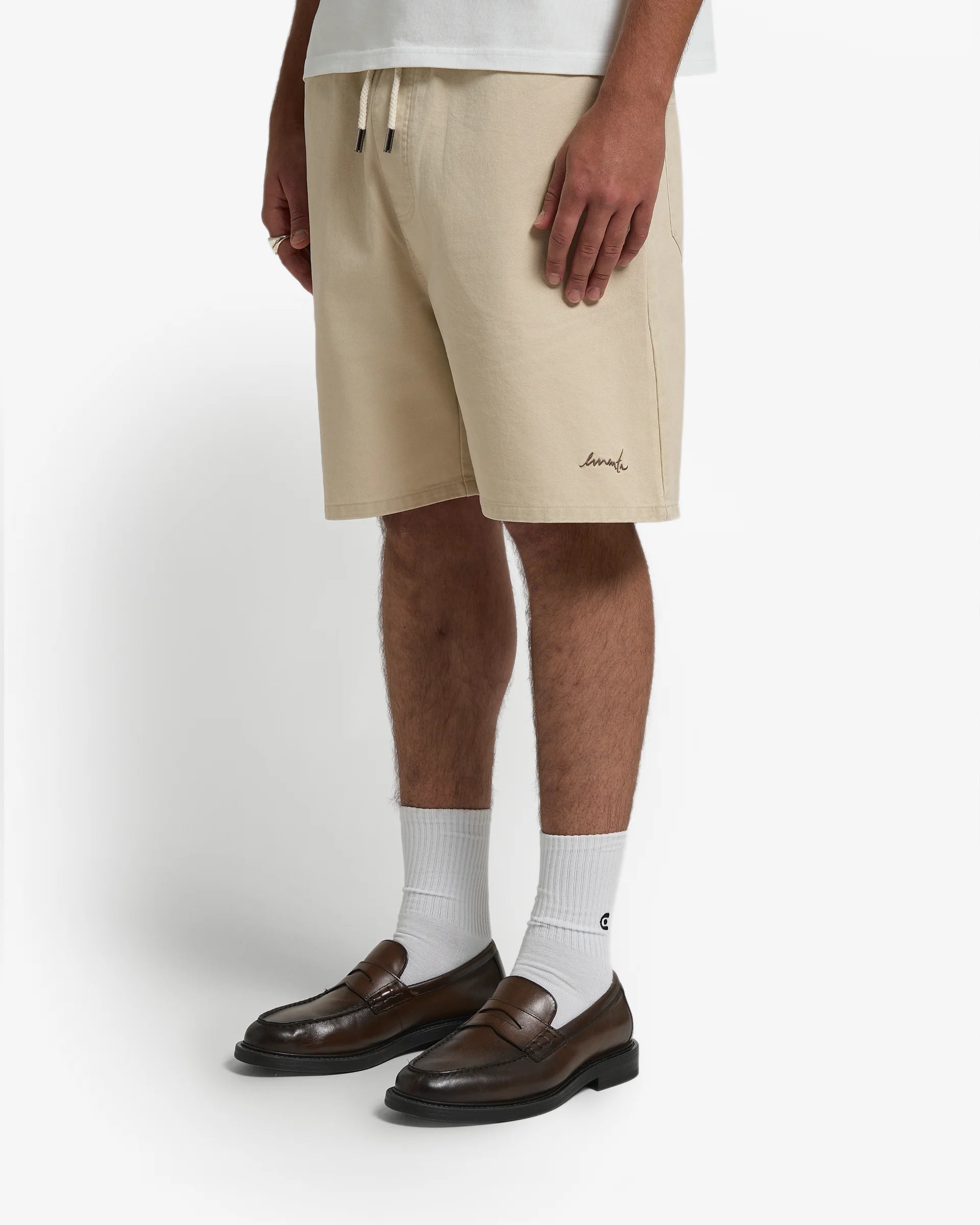Magoado Twill Elastic Shorts