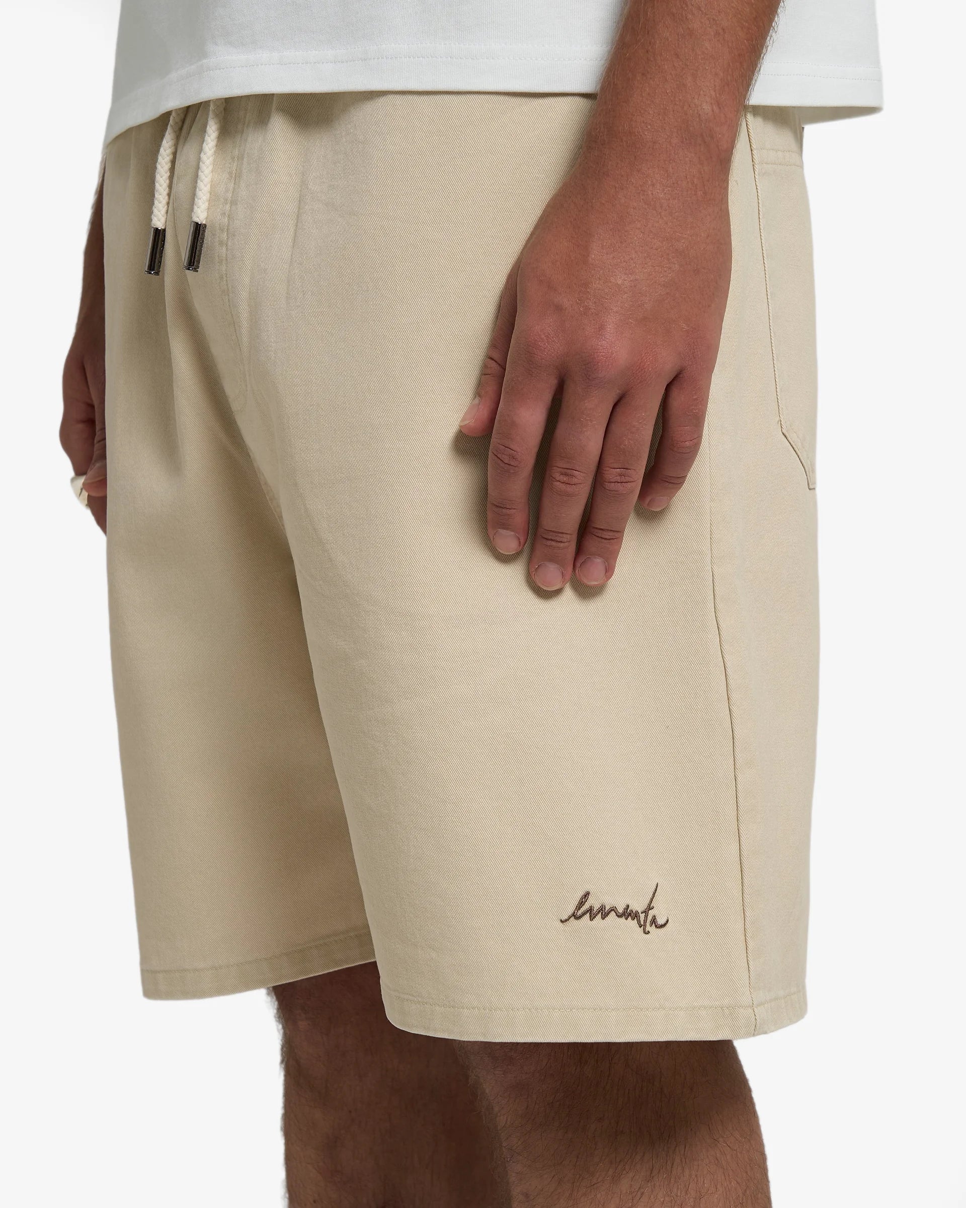 Magoado Twill Elastic Shorts