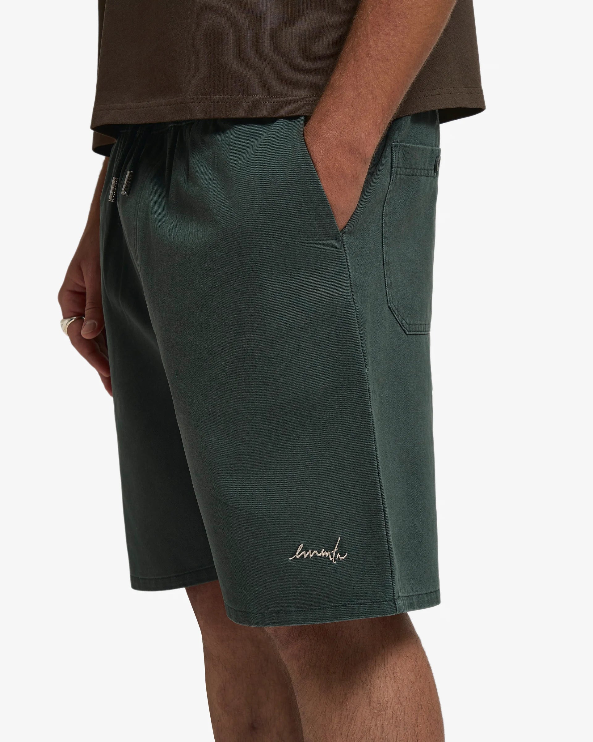 Magoado Twill Elastic Shorts