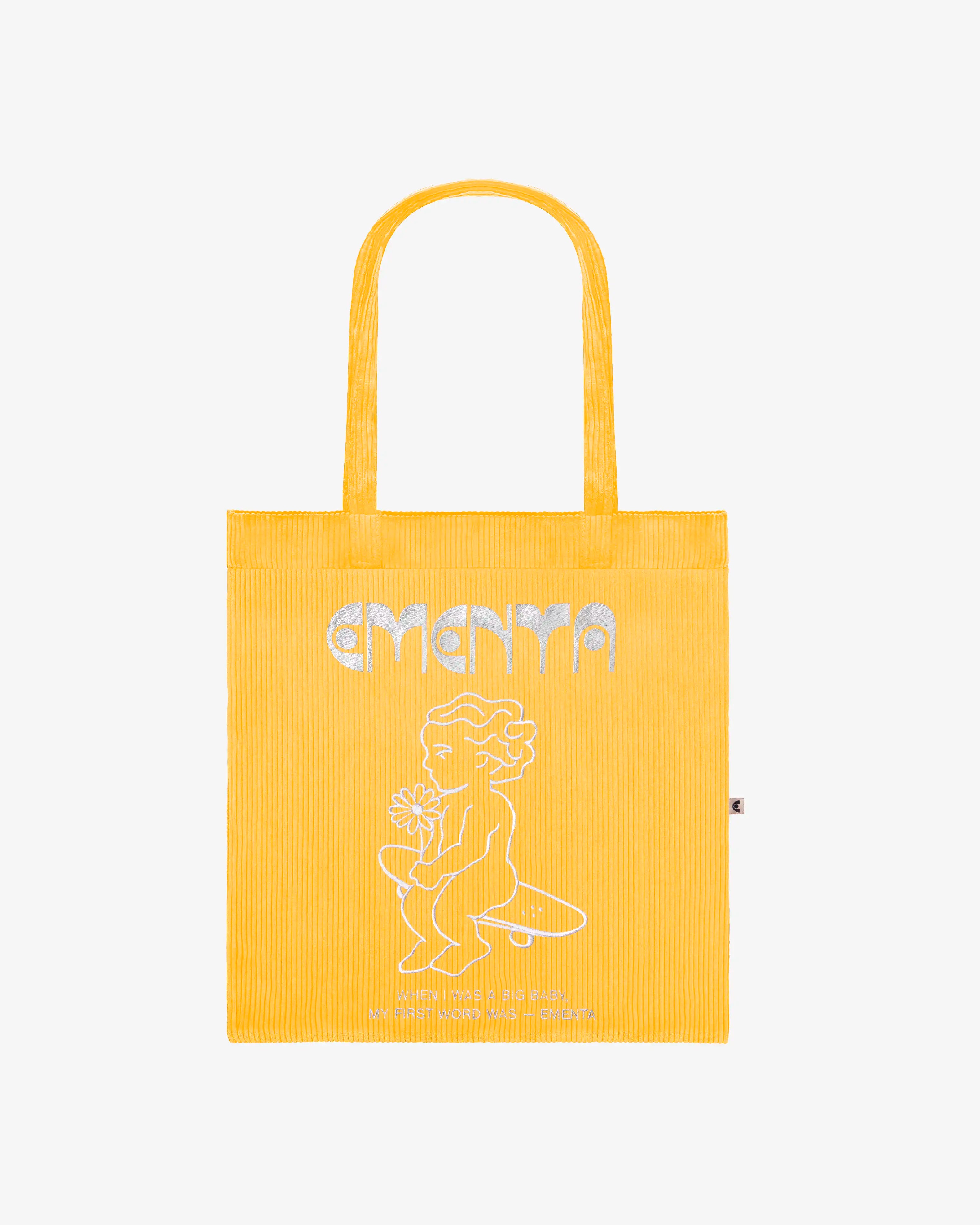 First Word Corduroy Tote Bag