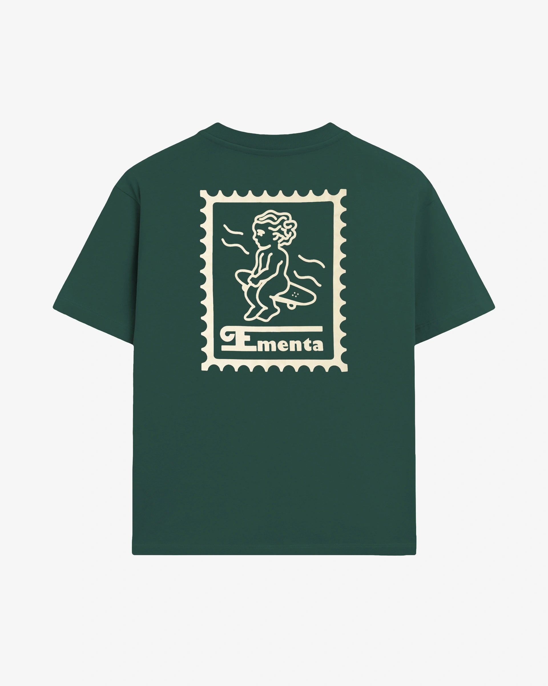 Mid-weight 100% cotton t-shirt (240 gsm)

Small front logo and bold back Ikon Stamp graphic
Ribbed crewneck for structure and comfort
Soft hand-feel with durable construction

Evergreen color with light butter yellow colored details
Built for everyday wear

Unisex fit&nbsp;
Made in Portugal