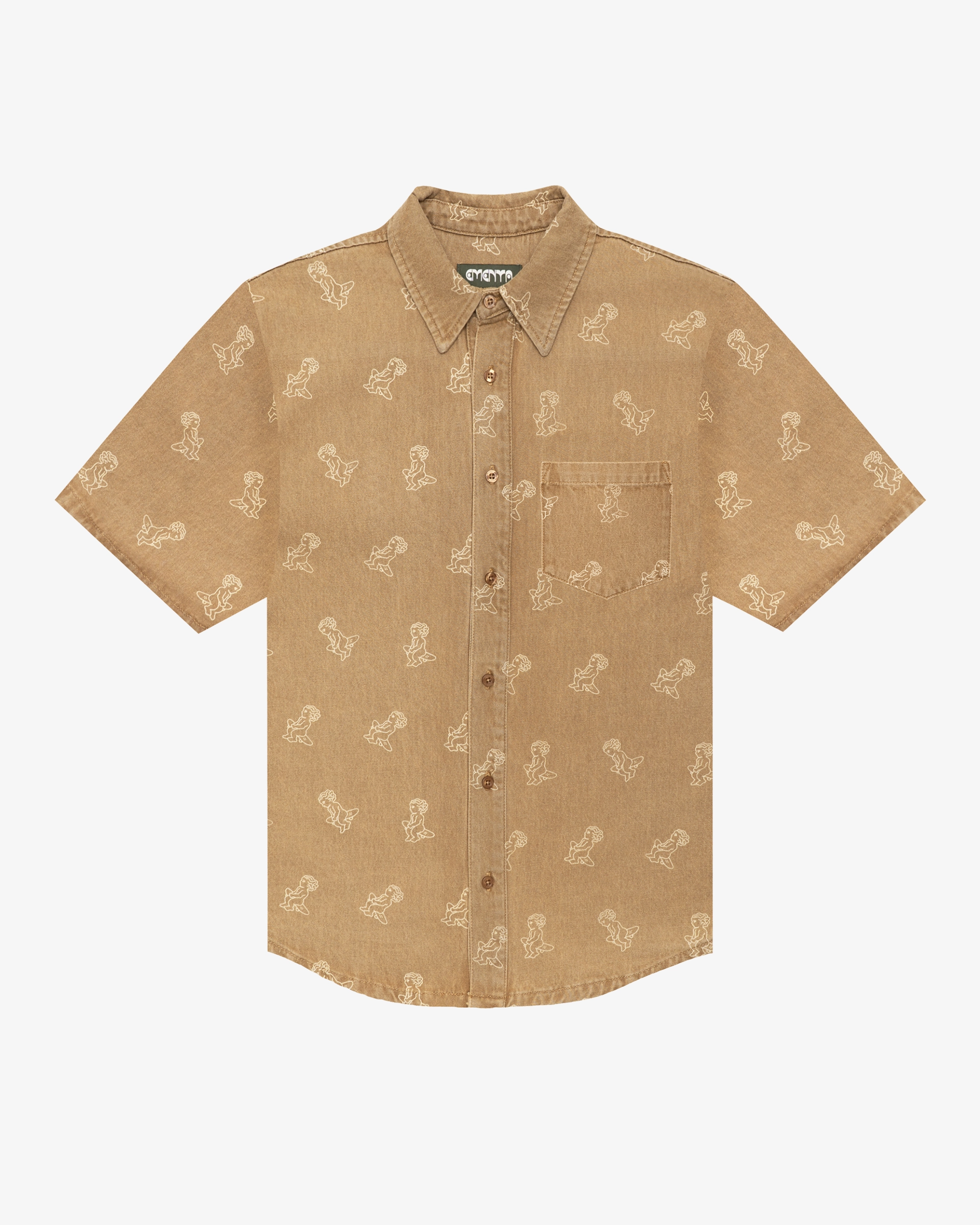 Sand washed denim with all-over Ikon logo
Pair with the matching Emodi Kit Shorts for a complete look
Made from 100% cotton for a soft, breathable feel
Short-sleeved construction with a single chest pocket
Button front closure with tonal stitching
Slightly dropped shoulders for a relaxed silhouette
Unisex design&nbsp;
Cold wash only