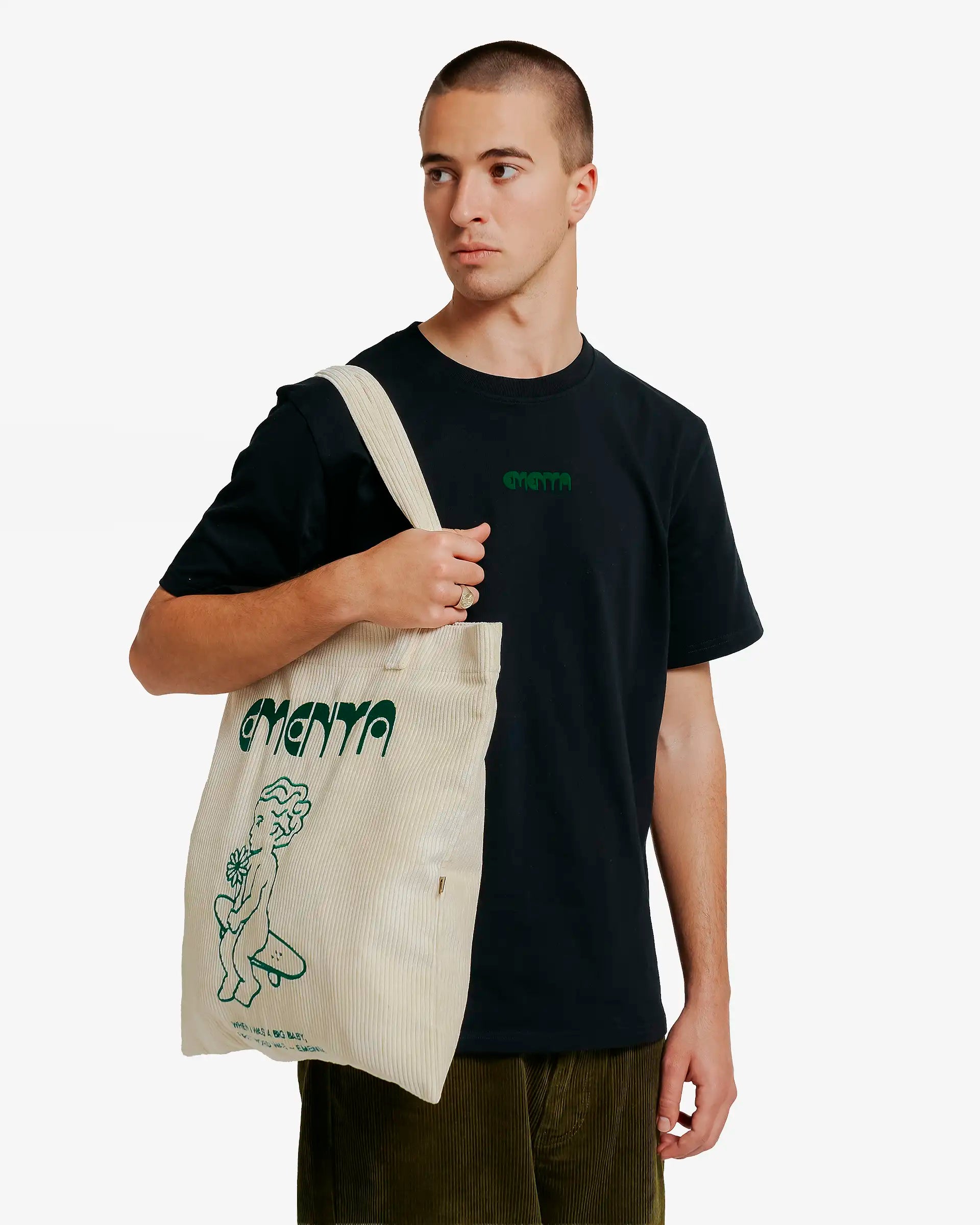 First Word Corduroy Tote Bag