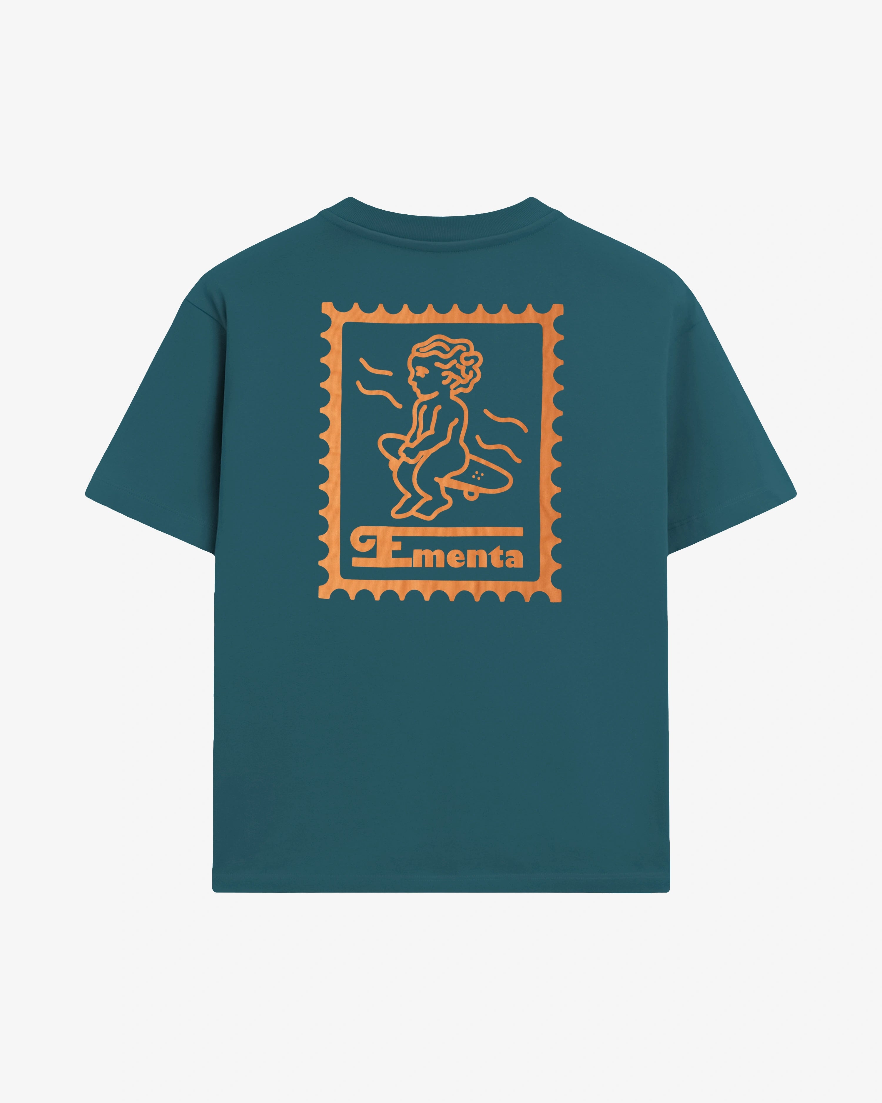 Mid-weight 100% cotton t-shirt (220 gsm)

Small front logo and bold back Ikon Stamp graphic
Ribbed crewneck for structure and comfort
Soft hand-feel with durable construction

Petrol colorway&nbsp;
Built for everyday wear

Unisex fit&nbsp;
Made in Portugal