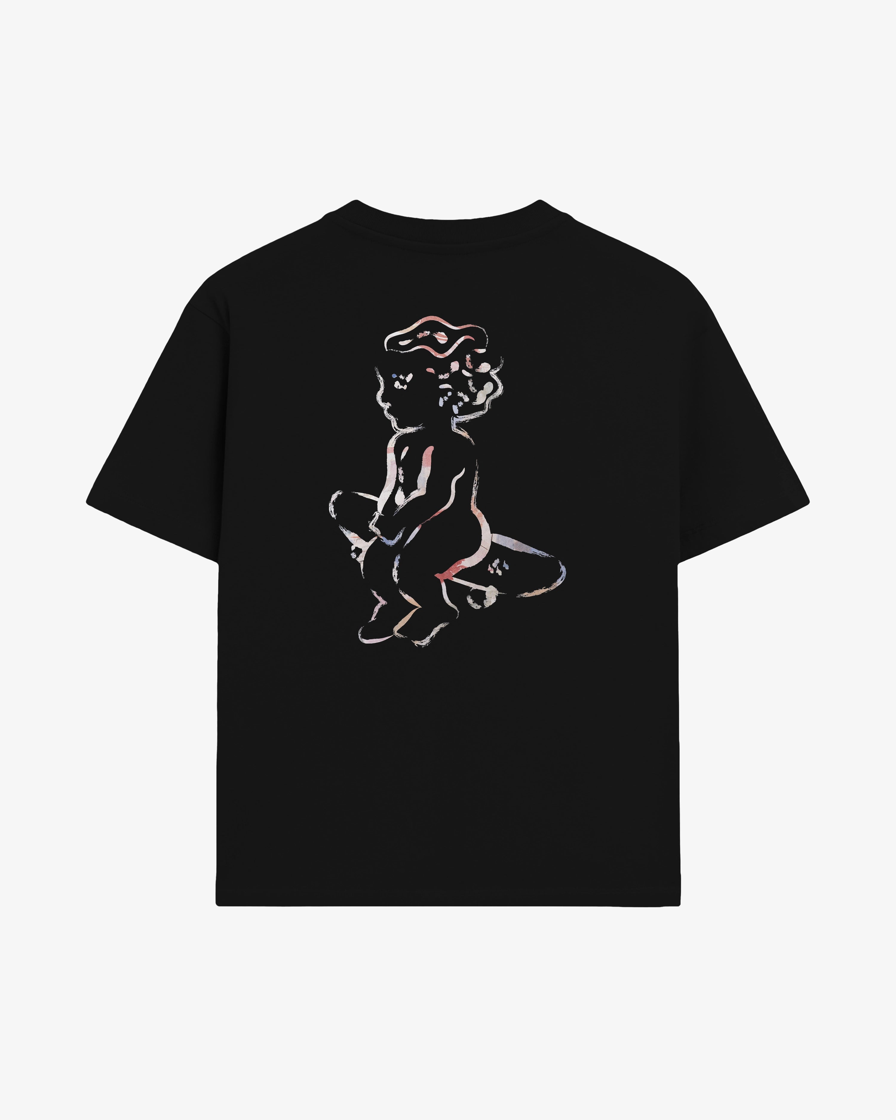 100% cotton, 240 g/m²
Black color
Soft yet structured heavyweight feel
Artwork is digitally designed in-house by our artists to ensure unique detail and precision

EMENTA dots logo on the front
Pre-shrunk to maintain size and shape after washing
Reinforced collar and double-stitched hems for lasting wear

Machine wash at 30°C, tumble dry low, iron inside out
Unisex fit
Made in Portugal