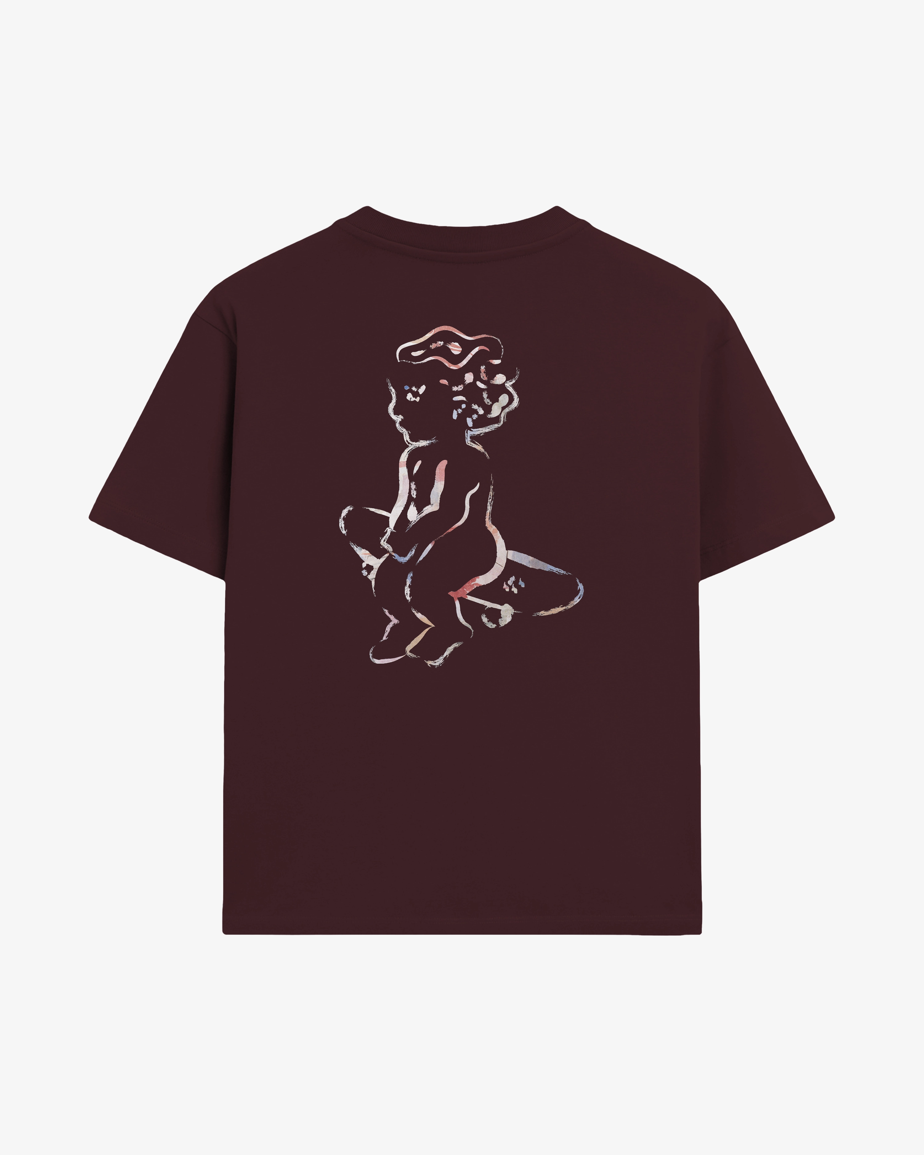 100% cotton, 240 g/m²
Bordeaux color
Soft yet structured heavyweight feel
Artwork is digitally designed in-house by our artists to ensure unique detail and precision

EMENTA dots logo on the front
Pre-shrunk to maintain size and shape after washing
Reinforced collar and double-stitched hems for lasting wear

Machine wash at 30°C, tumble dry low, iron inside out
Unisex fit
Made in Portugal