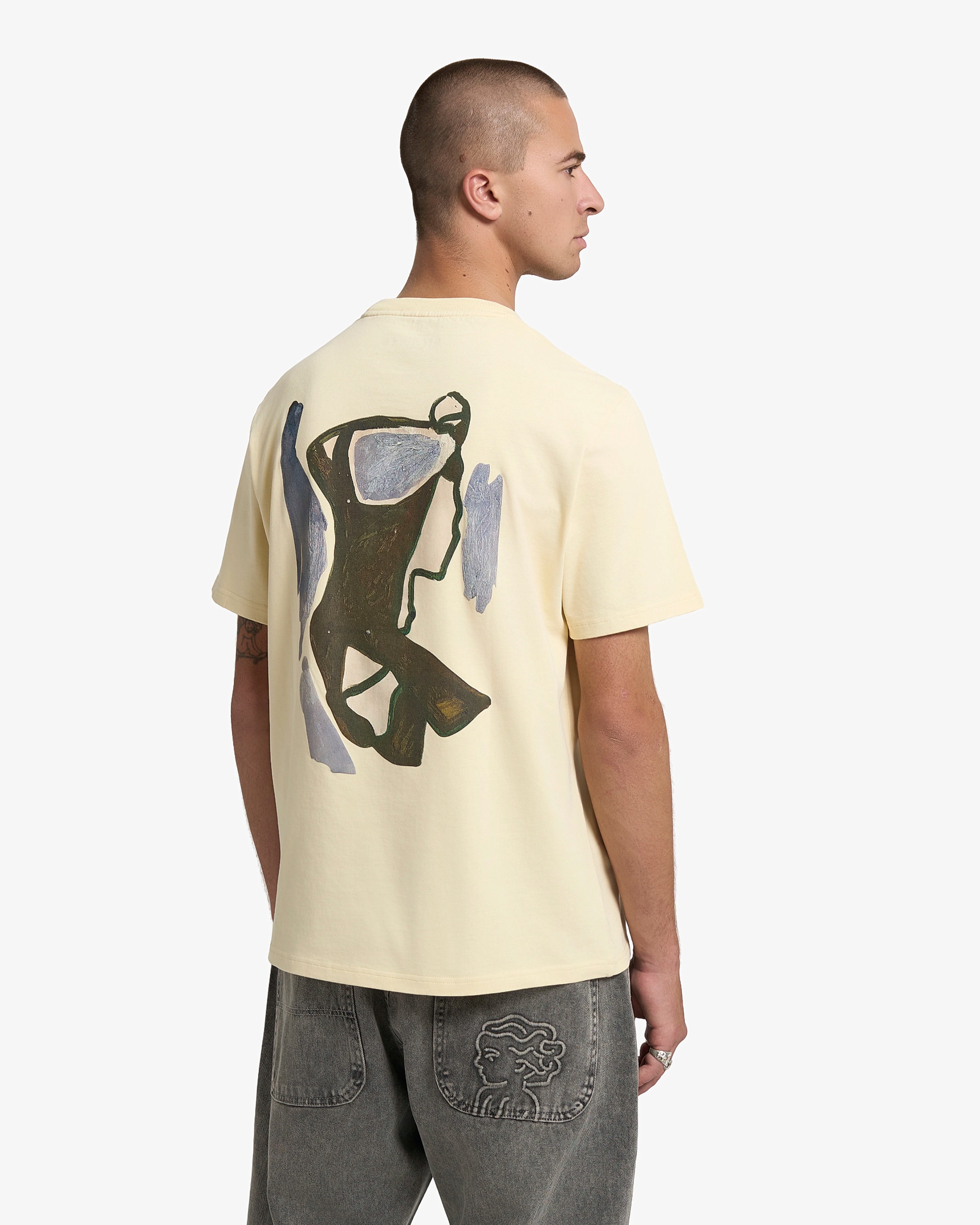 100% Cotton for comfort and durability
Off-white color t-shirt with Ementa dots logo on the front and unique hand-painted canvas artwork on the back
Unisex, Regular Fit
Fabric Weight: 250gsm
Made in Portugal